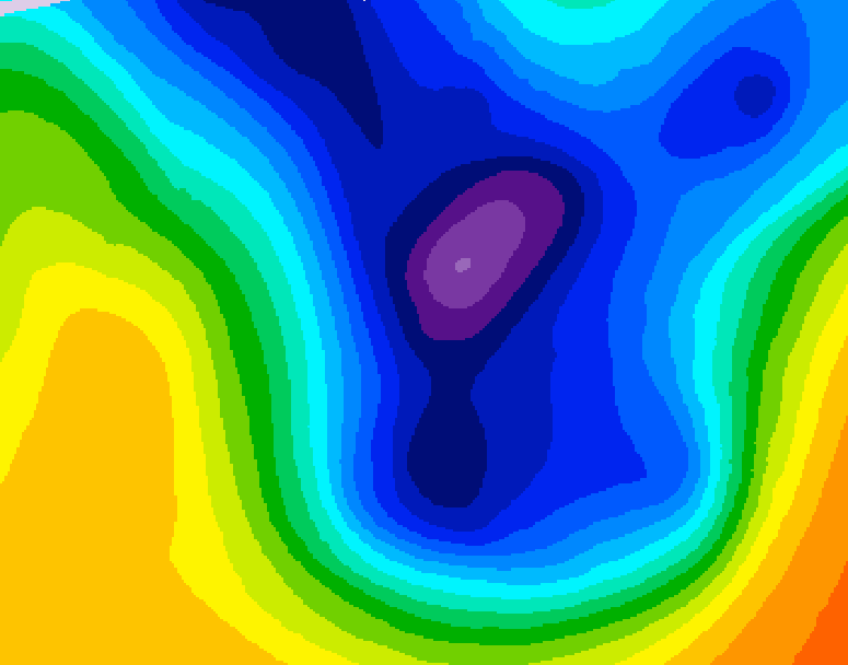 GDPS 500 millibar geopotential height 102 hour forecast chart for Canada based on 2026/01/15 0000Z data