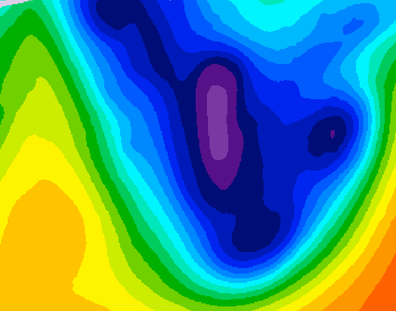 GDPS 500 millibar geopotential height 120 hour forecast chart for Canada based on 2026/01/15 0000Z data