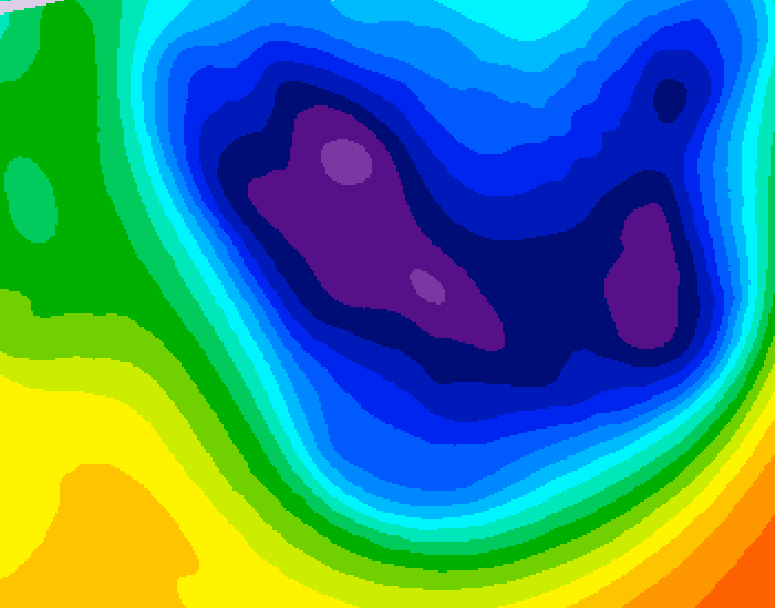 GDPS 500 millibar geopotential height 150 hour forecast chart for Canada based on 2026/01/15 0000Z data