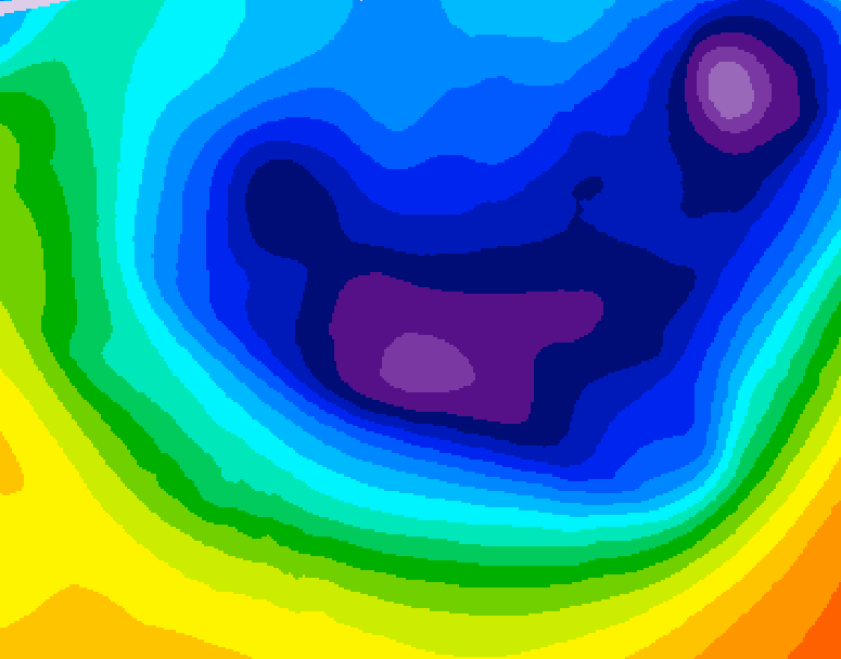 GDPS 500 millibar geopotential height 180 hour forecast chart for Canada based on 2026/01/15 0000Z data