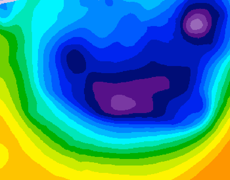 GDPS 500 millibar geopotential height 186 hour forecast chart for Canada based on 2026/01/15 0000Z data
