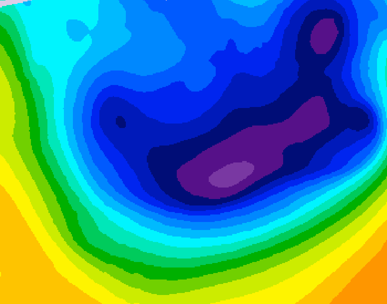 GDPS 500 millibar geopotential height 198 hour forecast chart for Canada based on 2026/01/15 0000Z data