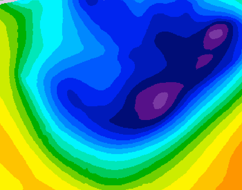 GDPS 500 millibar geopotential height 216 hour forecast chart for Canada based on 2026/01/15 0000Z data