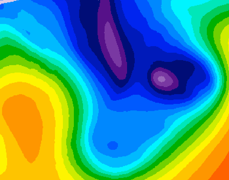 GDPS 500 millibar geopotential height 042 hour forecast chart for Canada based on 2026/01/15 1200Z data