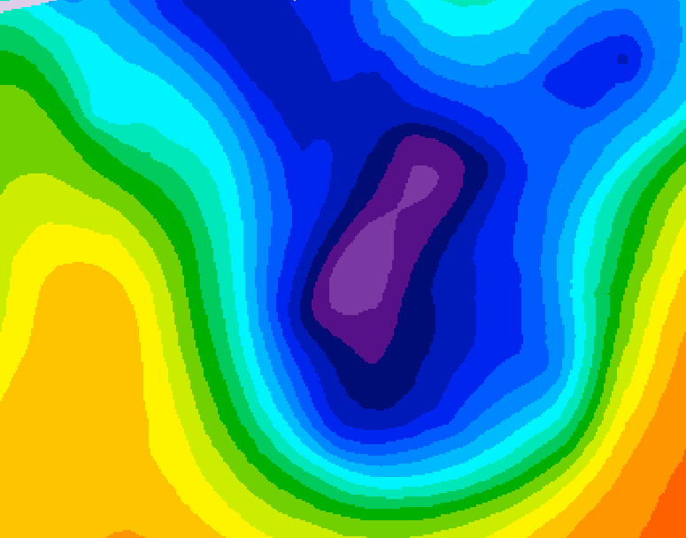 GDPS 500 millibar geopotential height 090 hour forecast chart for Canada based on 2026/01/15 1200Z data