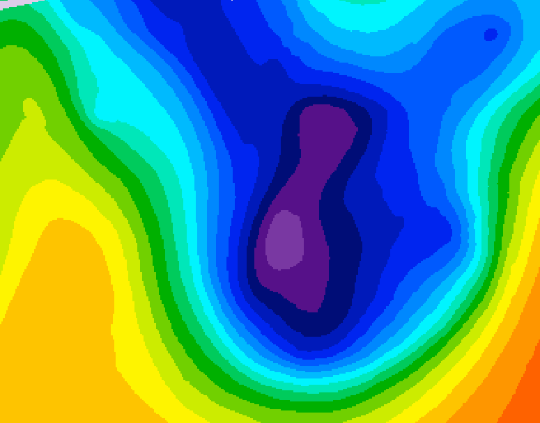 GDPS 500 millibar geopotential height 096 hour forecast chart for Canada based on 2026/01/15 1200Z data