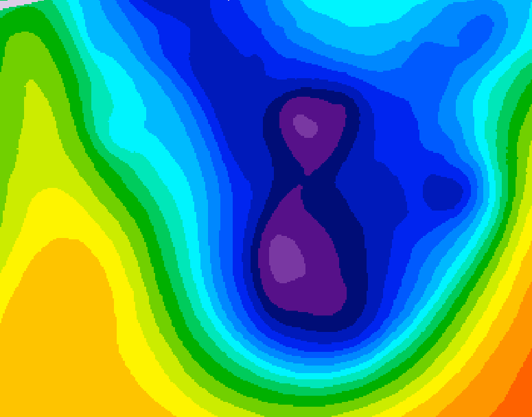 GDPS 500 millibar geopotential height 102 hour forecast chart for Canada based on 2026/01/15 1200Z data