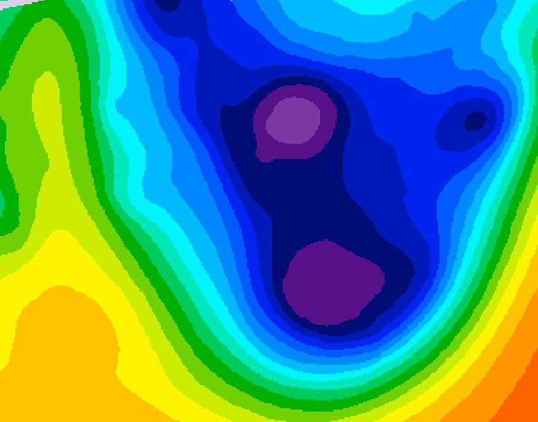 GDPS 500 millibar geopotential height 114 hour forecast chart for Canada based on 2026/01/15 1200Z data