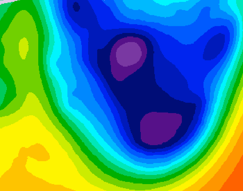 GDPS 500 millibar geopotential height 120 hour forecast chart for Canada based on 2026/01/15 1200Z data