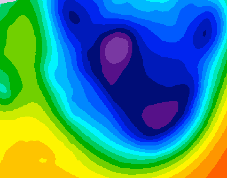 GDPS 500 millibar geopotential height 126 hour forecast chart for Canada based on 2026/01/15 1200Z data