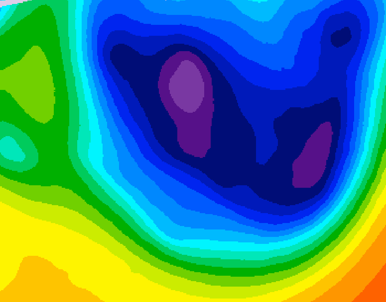 GDPS 500 millibar geopotential height 138 hour forecast chart for Canada based on 2026/01/15 1200Z data