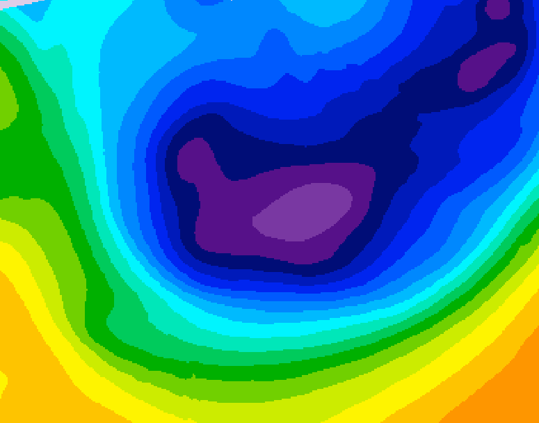 GDPS 500 millibar geopotential height 180 hour forecast chart for Canada based on 2026/01/15 1200Z data