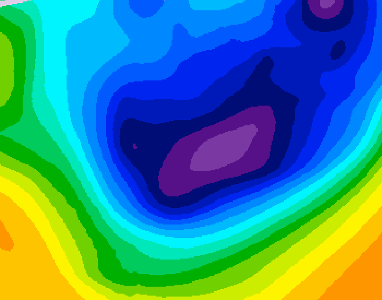 GDPS 500 millibar geopotential height 192 hour forecast chart for Canada based on 2026/01/15 1200Z data