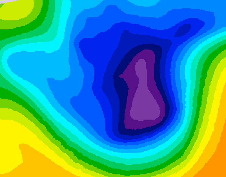 GDPS 500 millibar geopotential height 234 hour forecast chart for Canada based on 2026/01/15 1200Z data