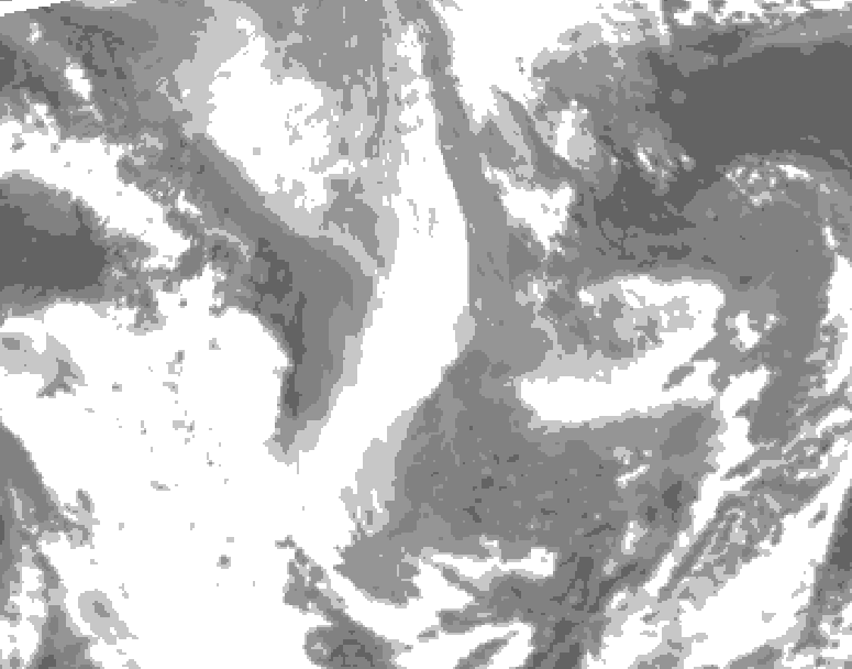 GDPS total cloud 060 hour forecast chart for Canada based on 2026/01/15 0000Z data