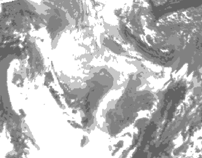 GDPS total cloud 078 hour forecast chart for Canada based on 2026/01/15 0000Z data
