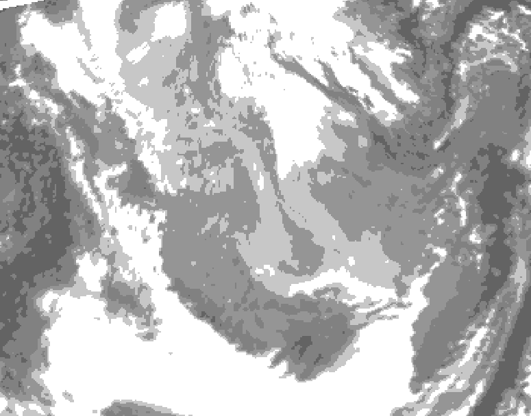 GDPS total cloud 144 hour forecast chart for Canada based on 2026/01/15 0000Z data