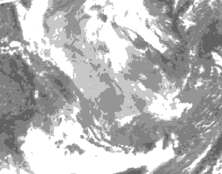 GDPS total cloud 156 hour forecast chart for Canada based on 2026/01/15 0000Z data