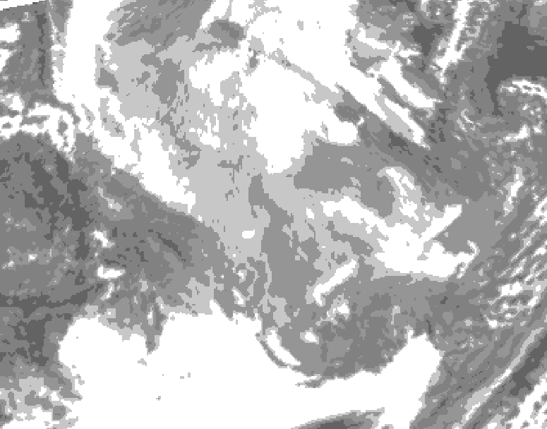 GDPS total cloud 162 hour forecast chart for Canada based on 2026/01/15 0000Z data