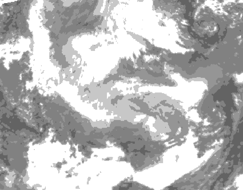 GDPS total cloud 186 hour forecast chart for Canada based on 2026/01/15 0000Z data
