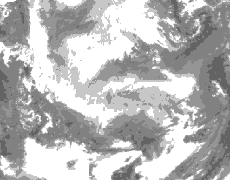 GDPS total cloud 192 hour forecast chart for Canada based on 2026/01/15 0000Z data
