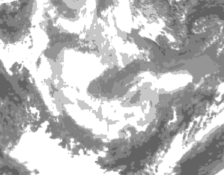 GDPS total cloud 216 hour forecast chart for Canada based on 2026/01/15 0000Z data