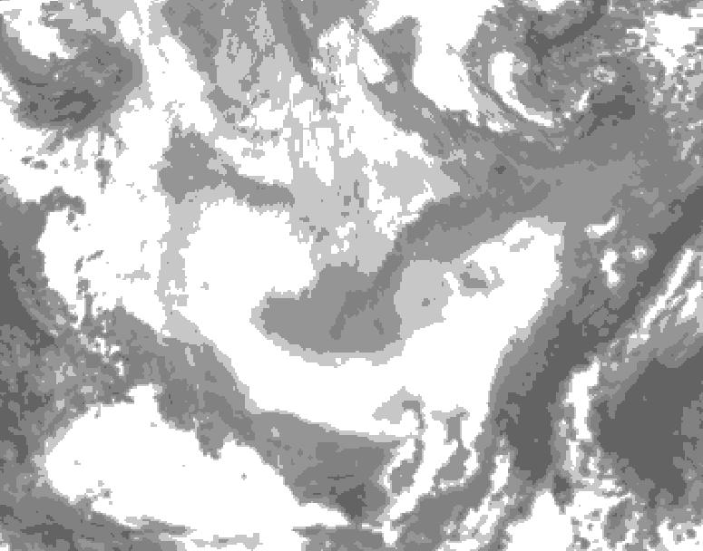 GDPS total cloud 234 hour forecast chart for Canada based on 2026/01/15 0000Z data
