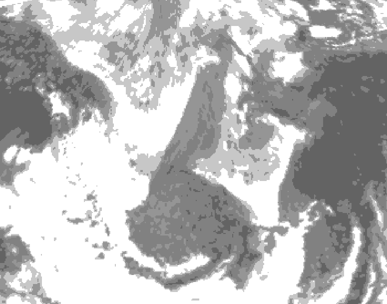 GDPS total cloud 024 hour forecast chart for Canada based on 2026/01/15 1200Z data