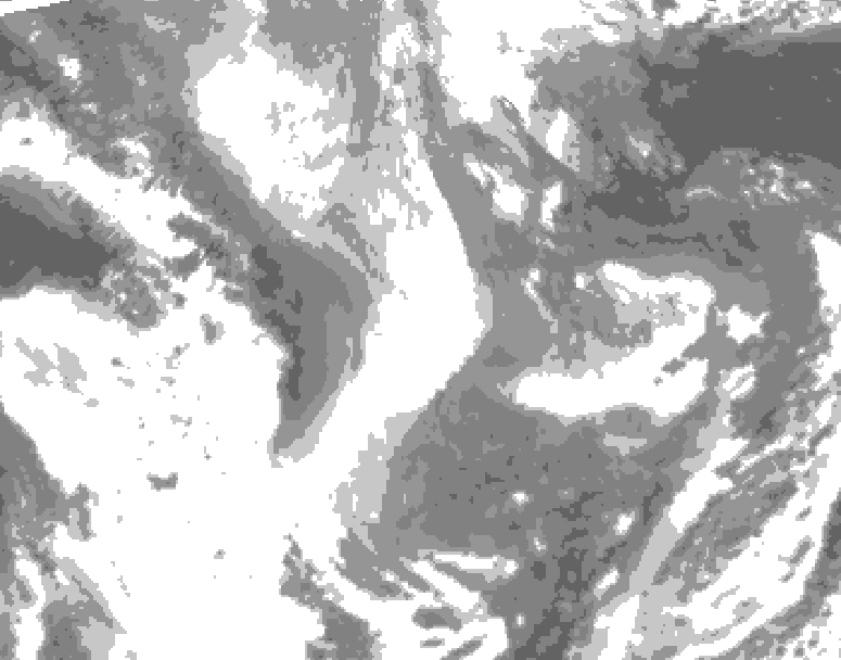 GDPS total cloud 048 hour forecast chart for Canada based on 2026/01/15 1200Z data