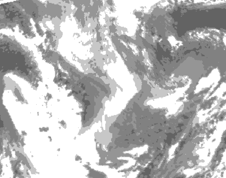 GDPS total cloud 054 hour forecast chart for Canada based on 2026/01/15 1200Z data