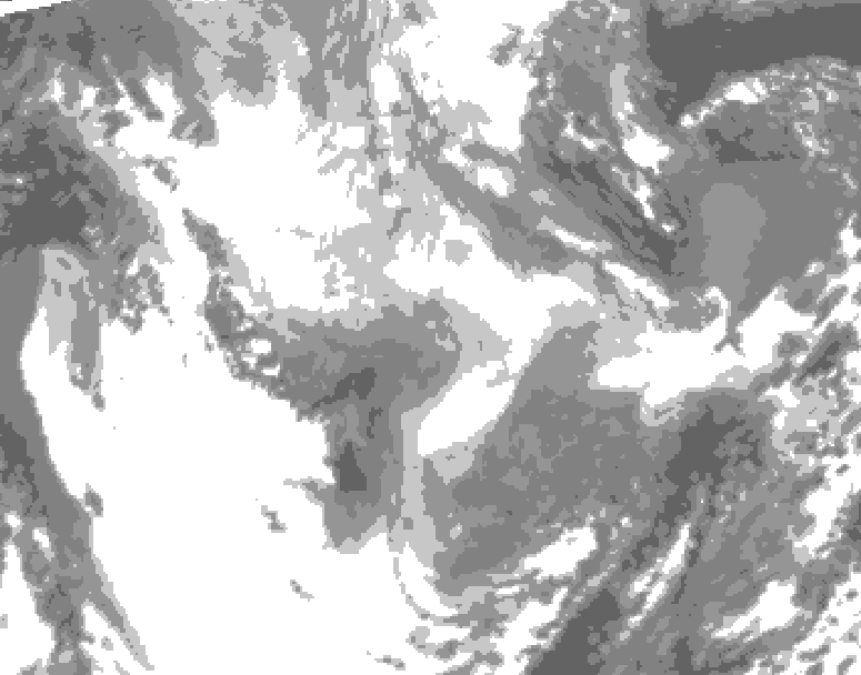 GDPS total cloud 060 hour forecast chart for Canada based on 2026/01/15 1200Z data
