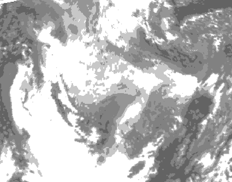 GDPS total cloud 066 hour forecast chart for Canada based on 2026/01/15 1200Z data