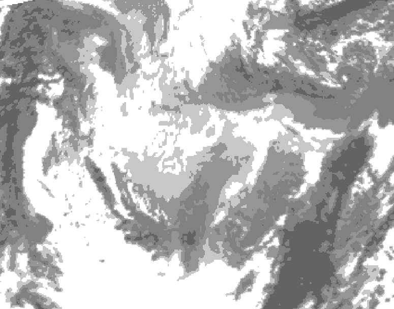 GDPS total cloud 072 hour forecast chart for Canada based on 2026/01/15 1200Z data
