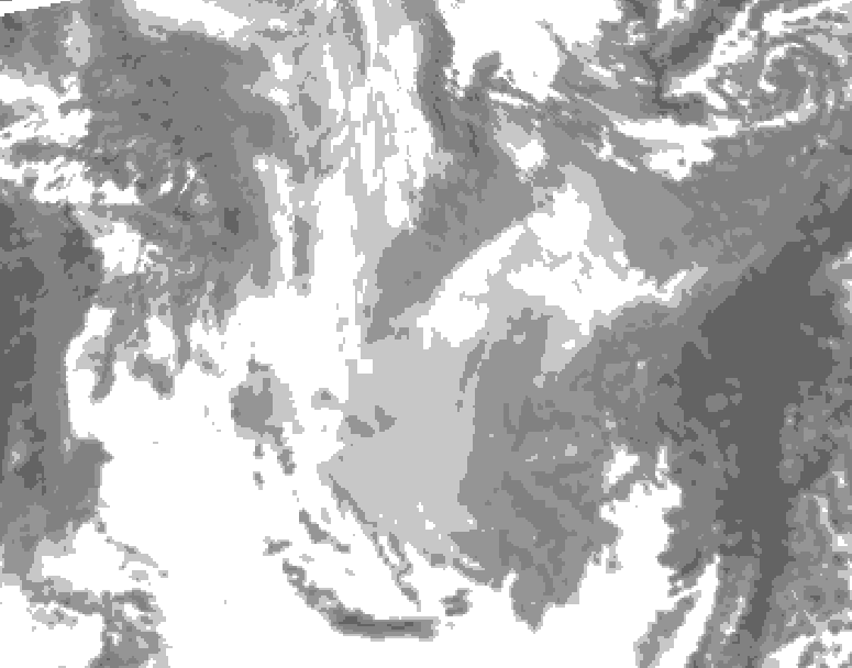 GDPS total cloud 090 hour forecast chart for Canada based on 2026/01/15 1200Z data