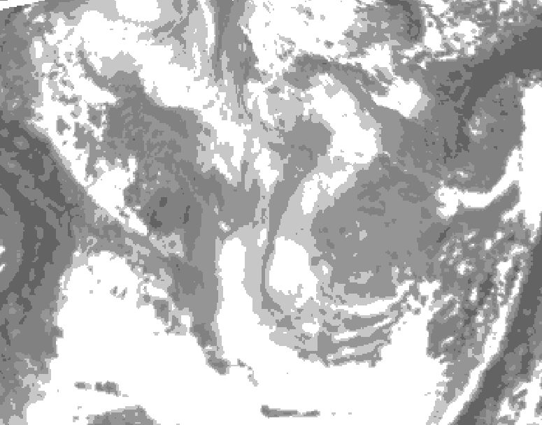 GDPS total cloud 114 hour forecast chart for Canada based on 2026/01/15 1200Z data