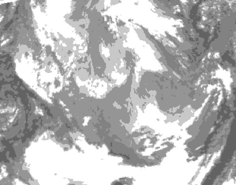 GDPS total cloud 138 hour forecast chart for Canada based on 2026/01/15 1200Z data