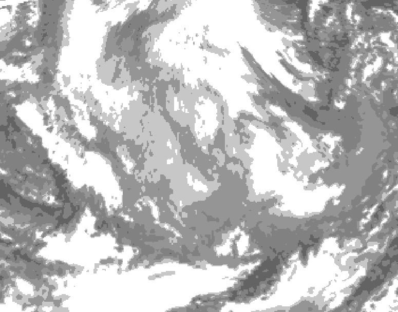 GDPS total cloud 156 hour forecast chart for Canada based on 2026/01/15 1200Z data