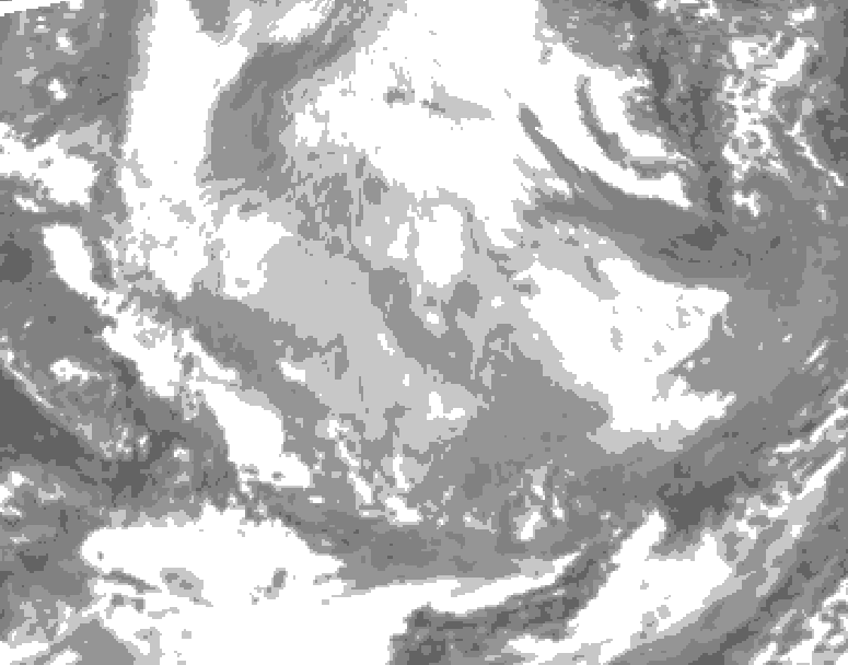 GDPS total cloud 162 hour forecast chart for Canada based on 2026/01/15 1200Z data