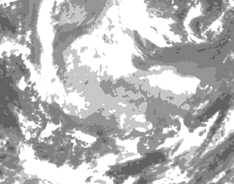 GDPS total cloud 180 hour forecast chart for Canada based on 2026/01/15 1200Z data