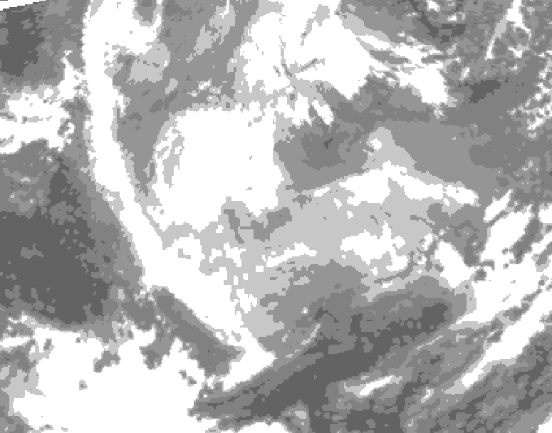 GDPS total cloud 198 hour forecast chart for Canada based on 2026/01/15 1200Z data