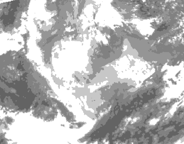 GDPS total cloud 204 hour forecast chart for Canada based on 2026/01/15 1200Z data