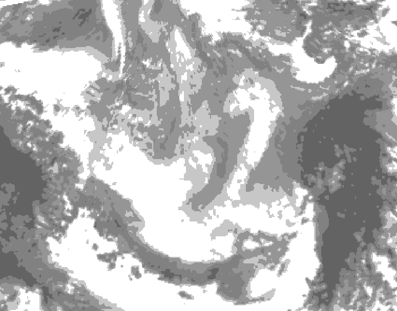 GDPS total cloud 234 hour forecast chart for Canada based on 2026/01/15 1200Z data