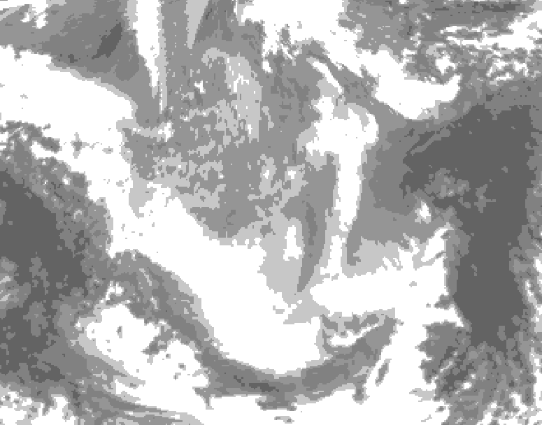 GDPS total cloud 240 hour forecast chart for Canada based on 2026/01/15 1200Z data