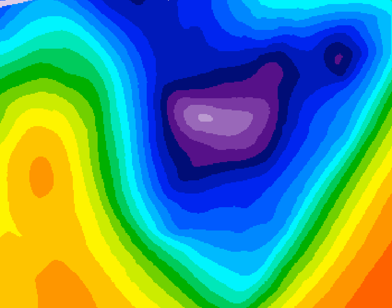 GDPS 500 millibar geopotential height 060 hour forecast chart for Canada based on 2026/01/16 0000Z data