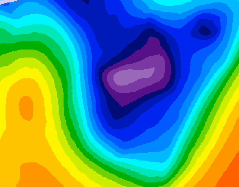 GDPS 500 millibar geopotential height 066 hour forecast chart for Canada based on 2026/01/16 0000Z data