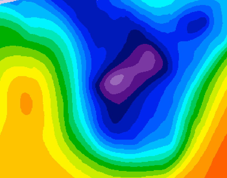 GDPS 500 millibar geopotential height 072 hour forecast chart for Canada based on 2026/01/16 0000Z data
