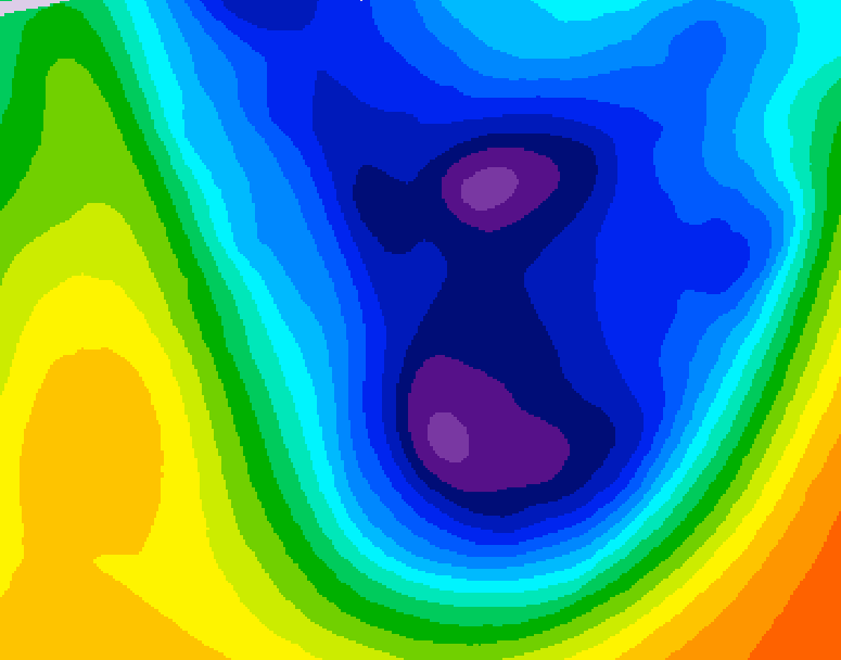 GDPS 500 millibar geopotential height 096 hour forecast chart for Canada based on 2026/01/16 0000Z data
