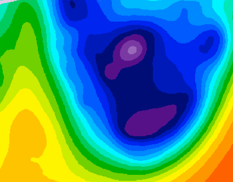 GDPS 500 millibar geopotential height 108 hour forecast chart for Canada based on 2026/01/16 0000Z data