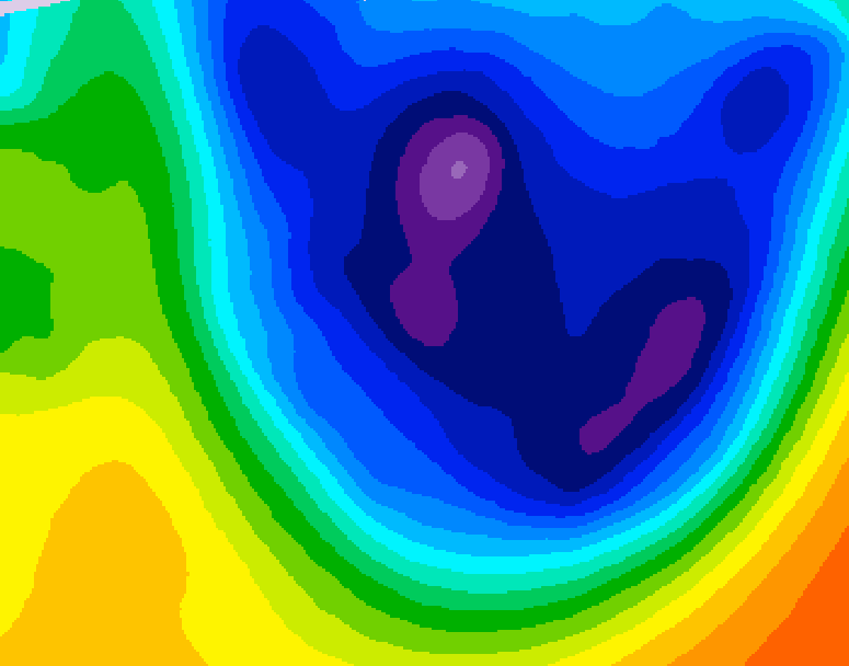 GDPS 500 millibar geopotential height 120 hour forecast chart for Canada based on 2026/01/16 0000Z data