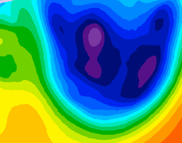 GDPS 500 millibar geopotential height 126 hour forecast chart for Canada based on 2026/01/16 0000Z data